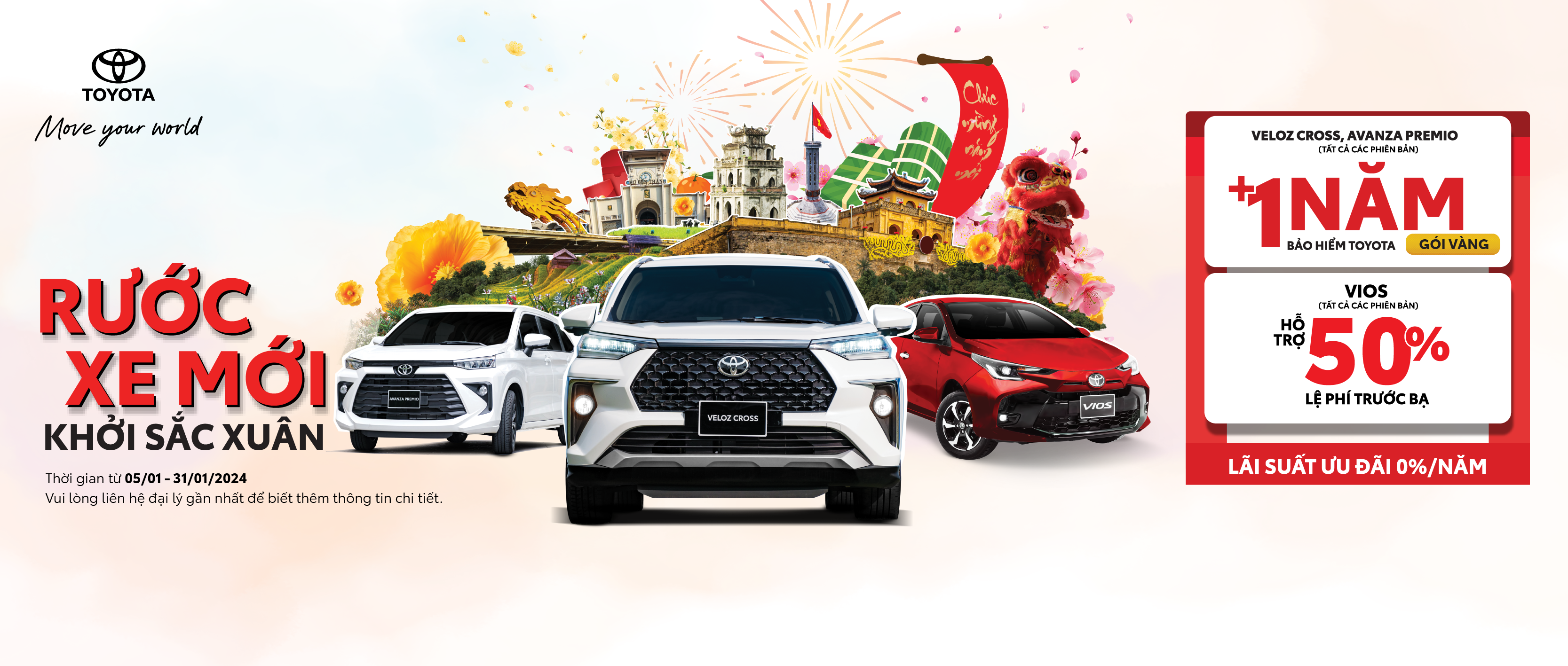 Chương trình ưu đai Toyota Đà Lạt tháng 01 năm 2024